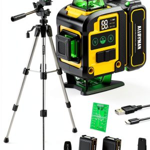 Alloyman Laser Level Yellow 16‑Line Tripod-0