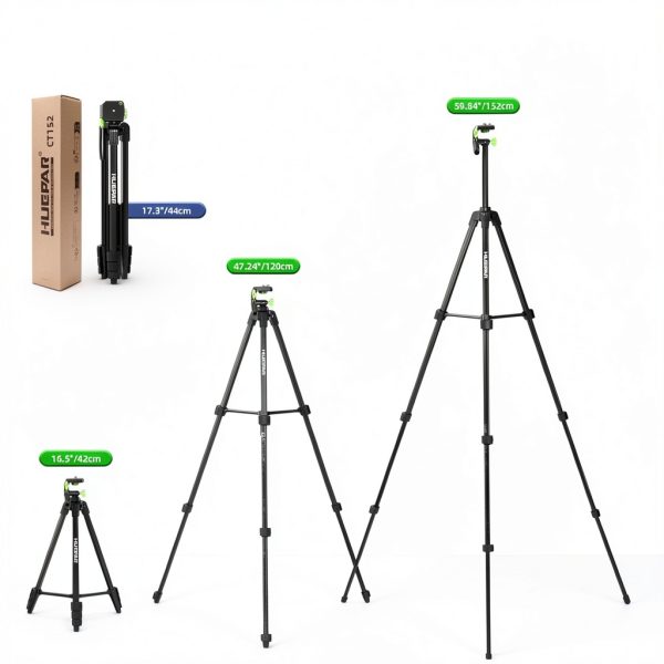 Huepar Laser Level Tripod Aluminum 60in Black-1