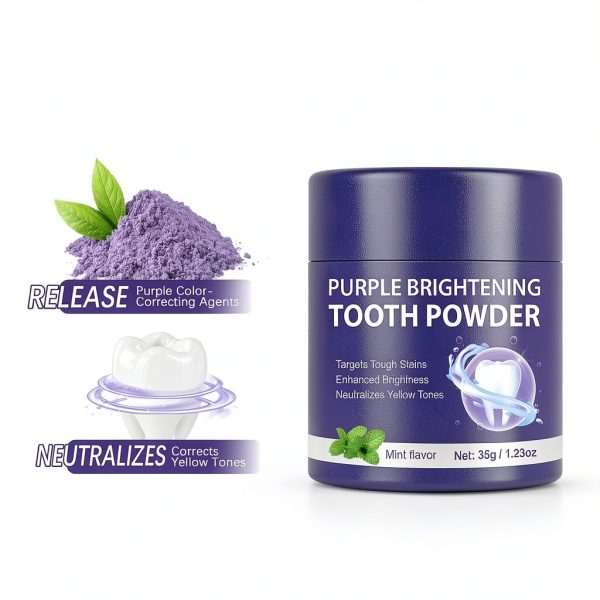 ZEAOWSNZ Purple Teeth Whitening Powder Mint for Sensitive Teeth-3