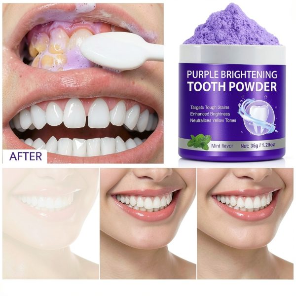 ZEAOWSNZ Purple Teeth Whitening Powder Mint for Sensitive Teeth-6