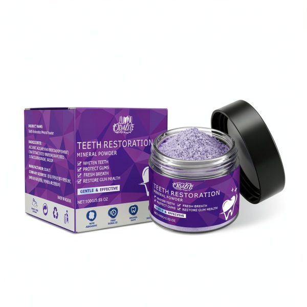 Teeth Restoration Mineral Powder,Teeth Whitening Mineral Tooth Powder,Effective in Strengthening Teeth and Gums, Dental Restoration, Fresh Breath for Daily Use 100g-5