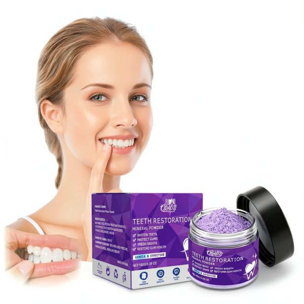 Teeth Restoration Mineral Powder,Teeth Whitening Mineral Tooth Powder,Effective in Strengthening Teeth and Gums, Dental Restoration, Fresh Breath for Daily Use 100g-4