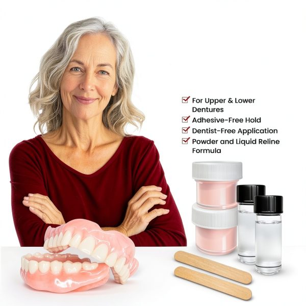Perma Soft Denture Reliner Kit - Relines 2 Denture Plates - Semi Soft DIY Denture Liner for Upper and Lower-4