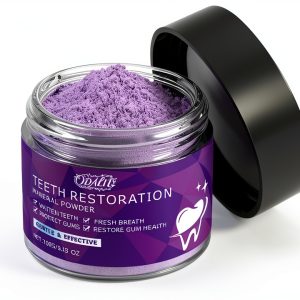 Teeth Restoration Mineral Powder,Teeth Whitening Mineral Tooth Powder,Effective in Strengthening Teeth and Gums, Dental Restoration, Fresh Breath for Daily Use 100g-0