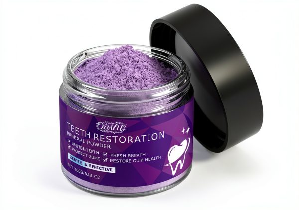 Teeth Restoration Mineral Powder,Teeth Whitening Mineral Tooth Powder,Effective in Strengthening Teeth and Gums, Dental Restoration, Fresh Breath for Daily Use 100g-0