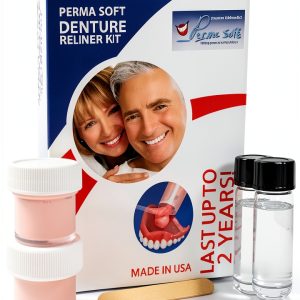 Perma Soft Denture Reliner Kit - Relines 2 Denture Plates - Semi Soft DIY Denture Liner for Upper and Lower-0