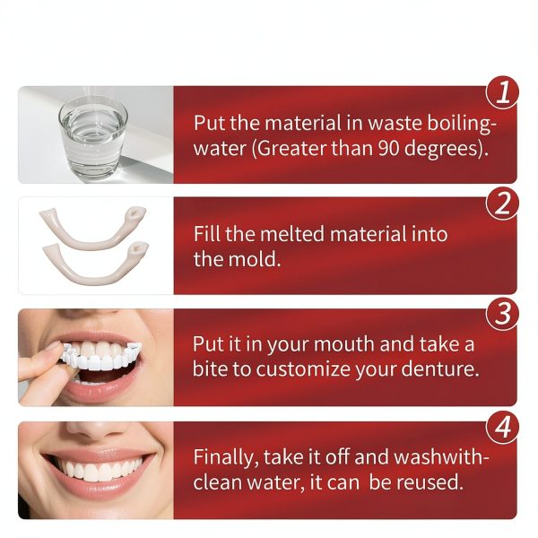 Veneers Teeth for Women and Men, Tooth Temporary Replacement Kit, Nature and Comfortable-A02-3