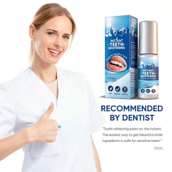 Tooth Paint, Teeth Whitening Paint, Instant White Tooth Paint, Tooth Polish Uptight White, Portable and Simple, Blue-7