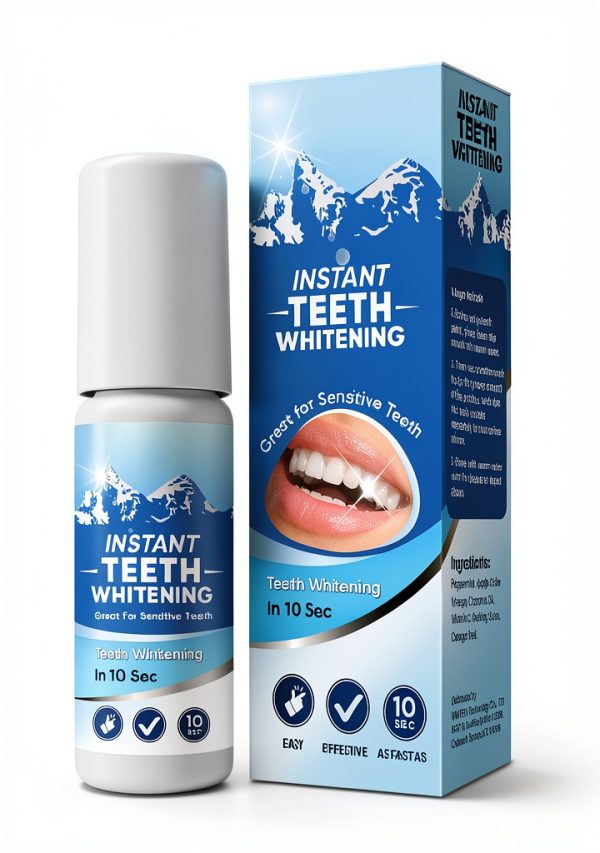 Tooth Paint, Teeth Whitening Paint, Instant White Tooth Paint, Tooth Polish Uptight White, Portable and Simple, Blue-0